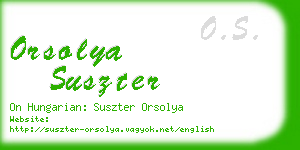 orsolya suszter business card